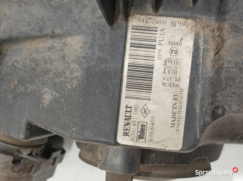 LAMPA PRZÓD LEWA EU LIFT 8200481196 Renault świętokrzyskie