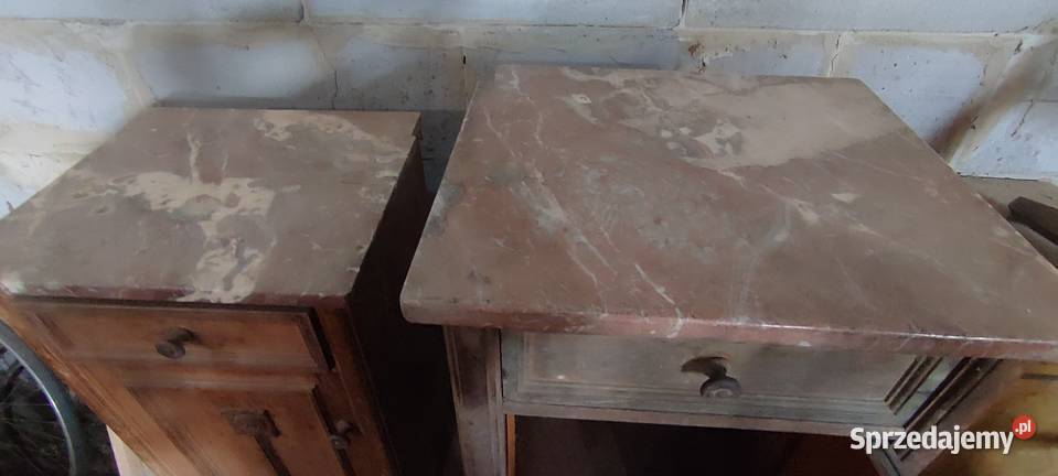 2 SZAFKI NOCNE Z MARMUREM Meble Trzebnica