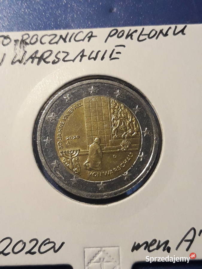 2 Euro Niemcyrocznica pokłonu w Warszawie 2020 r Numizmatyka Konin