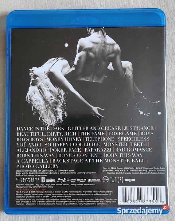 Lady Gaga koncert bluray Blu-ray Warszawa sprzedam