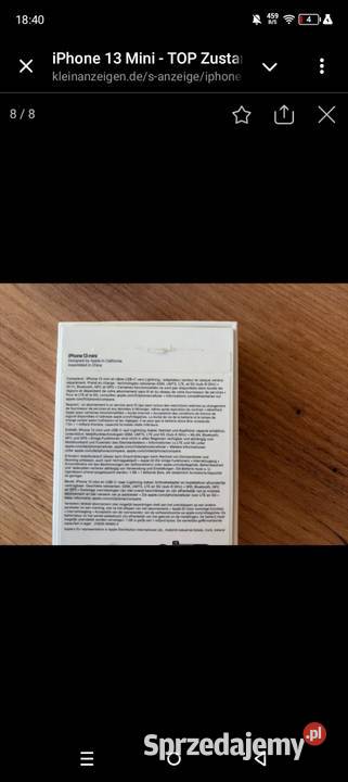 iPhone 13 Mini Biały Stan Tarnów