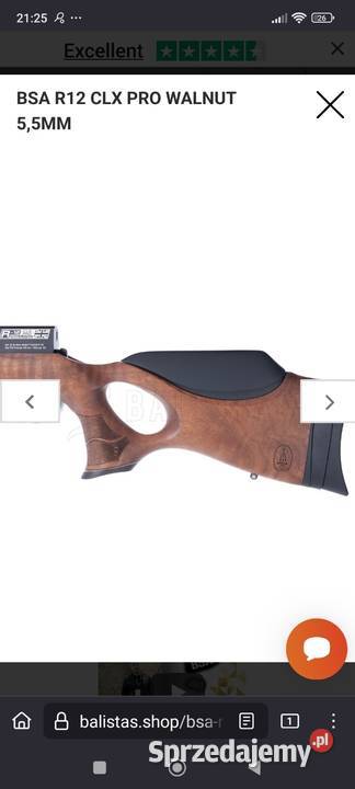 Wiatrówka BSA R12 CLX Pro Walnut 45mm 55 Ruda Śląska sprzedam
