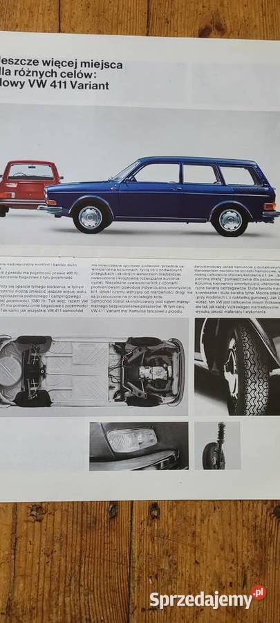 Prospekt Volkswagen 1969 Polsku Rok wydania 1969 Poznań