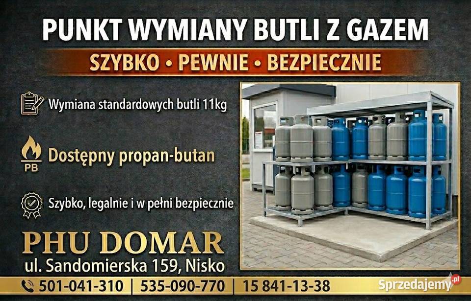 PUNKT WYMIANY BUTLI GAZOWYCH 11 GAZ Nisko