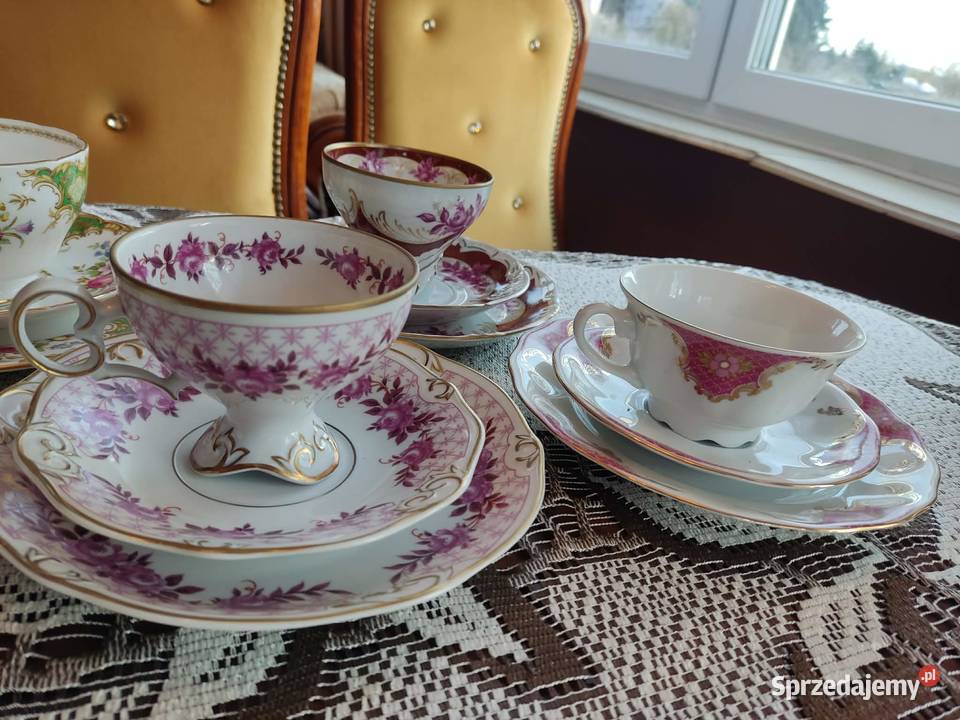 porcelanowe trio zestaw śniadaniowy filiżanka Gorzów Wielkopolski sprzedam