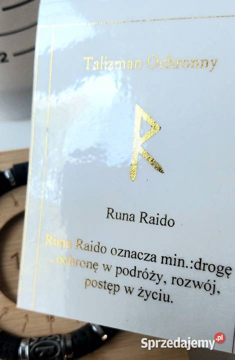 BRANSOLETKA RUNA RAIDO STAL SZLACHETNA KAMIEŃ
