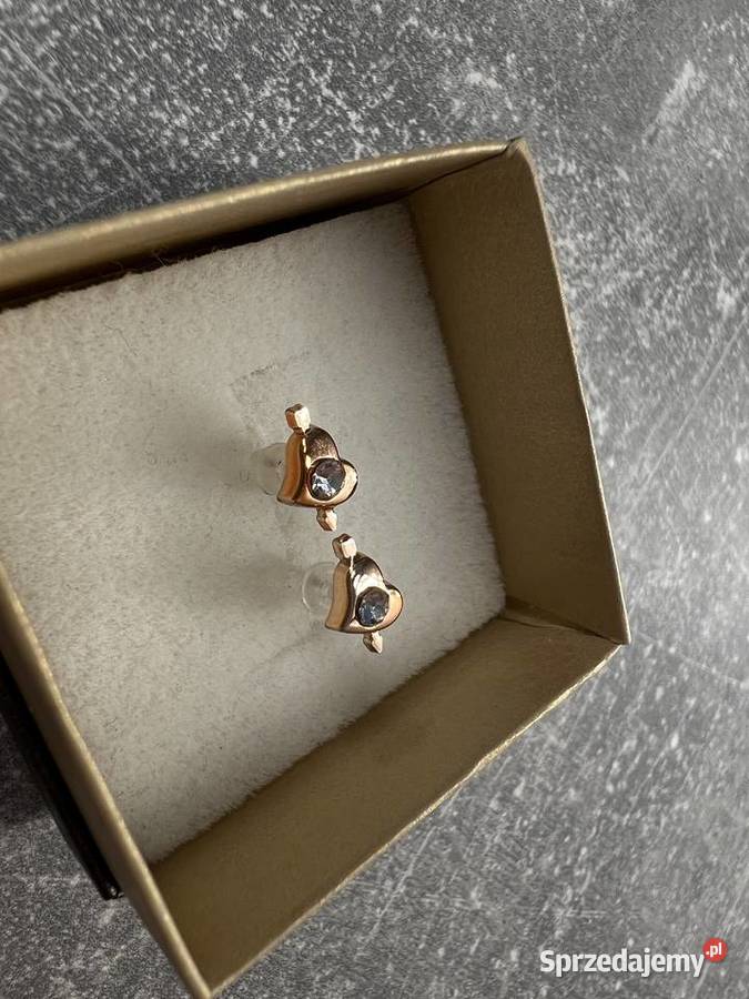 Kolczyki złote serce serca ze strzałą Jasło