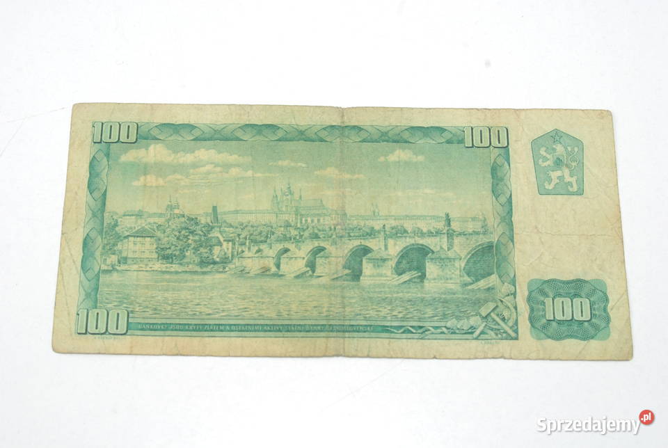 Stary banknot 100 koron Czechosłowacja 1961 Numizmatyka Numizmatyka Cieszyn