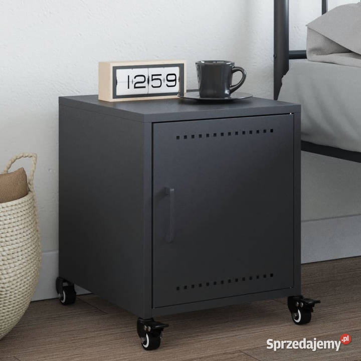 Szafka nocna antracytowa 36x39x435 stal WM846618 Nocne Warszawa
