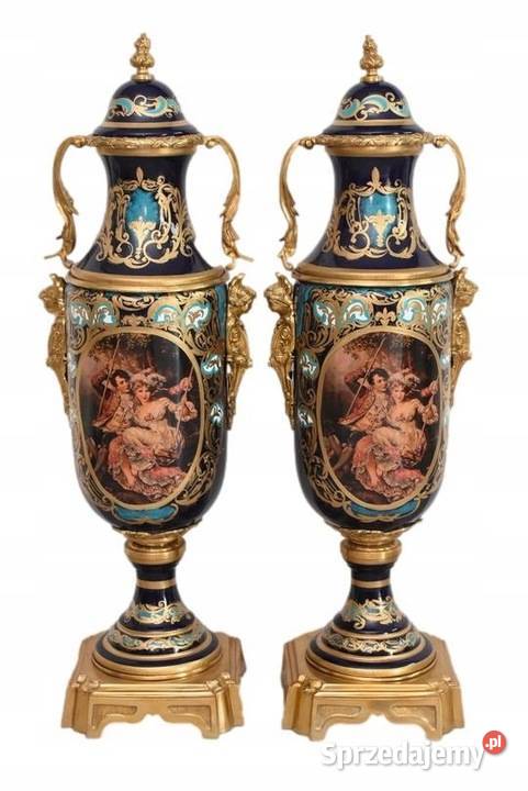 Piękny Zestaw Porcelanowy Wazy Amfora Amfory Kraków