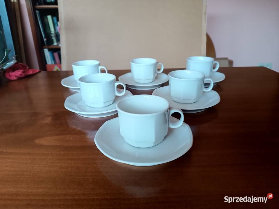 Komplet do kawyherbaty 6 osób biała niemiecka Szczyrk