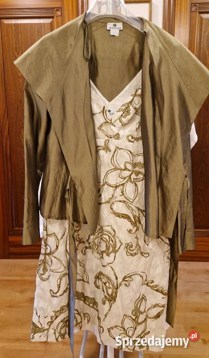 Damska wizytowa SUKIENKA Deni Cler 44 bawełna Inny materiał