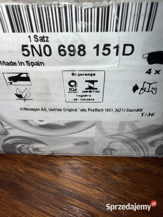 Klocki hamulcowe OE 5n0698151D