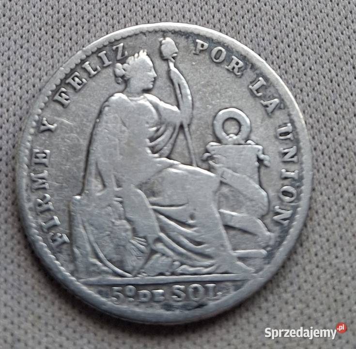 PERU 1901 rJF SREBRO 0900 15 SOL mazowieckie Legionowo sprzedam