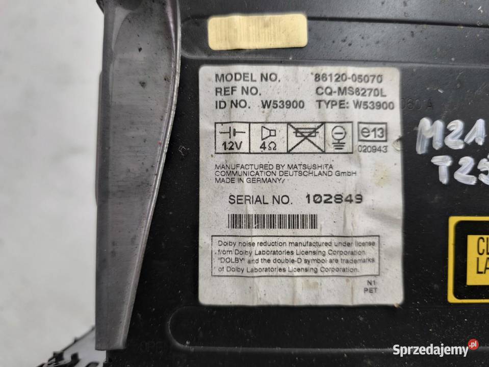 RADIO CD TOYOTA AVENSIS II T25 18 8612005070