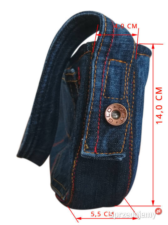Torebka na ramię codzienna mała pojemna jeans Kraków