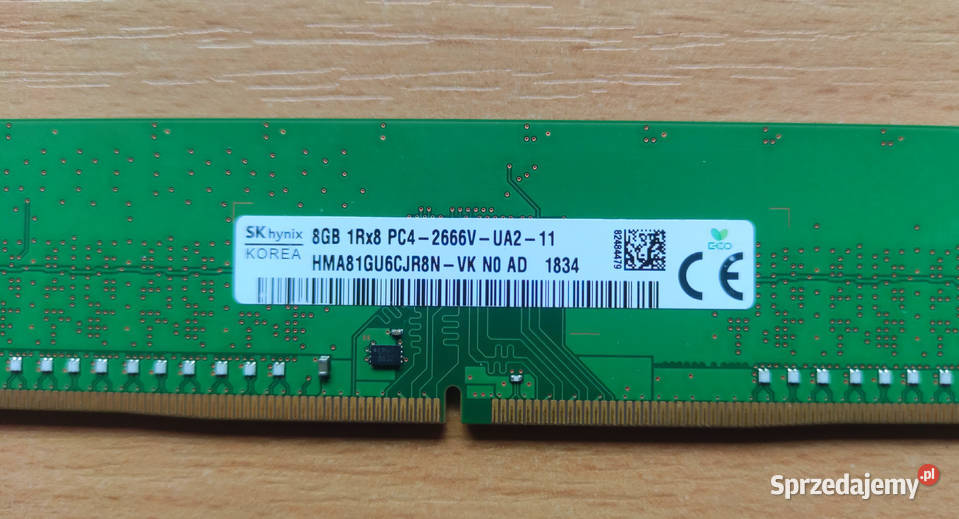 Hynix 8GB 1x8GB 2666MHz CL19 Pamięć RAM do PC Żyrardów sprzedam