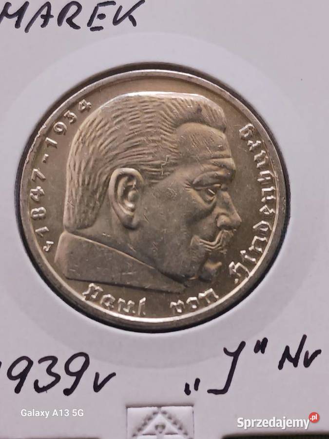 5 Marek Niemcy 1939 r Paul von Hindenburg men J Kolekcje Konin