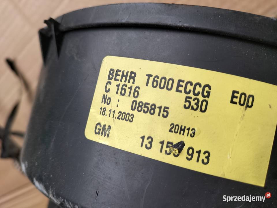 WENTYLATOR DMUCHAWA OPEL ZAFIRA A 13159913 Kamień-Kolonia