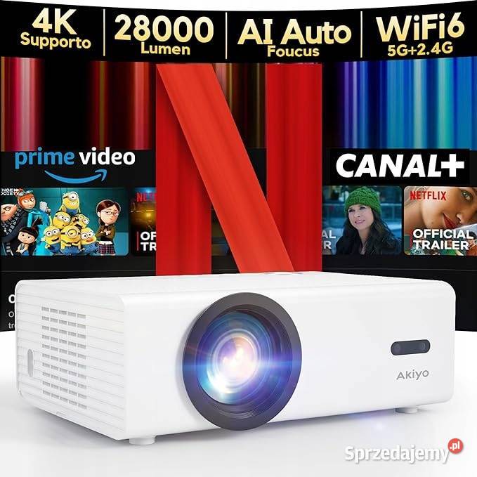 Projektor AKIYO O9 biały Myszyniec