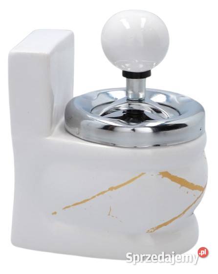 Biała Popielniczka w Kształcie Kibelka WC śląskie