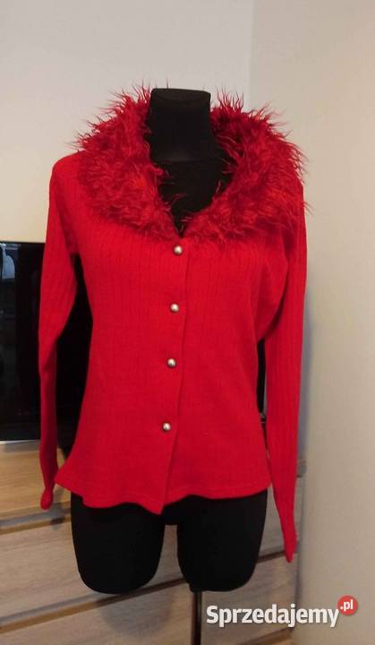 nowy czerwony sweterek damski