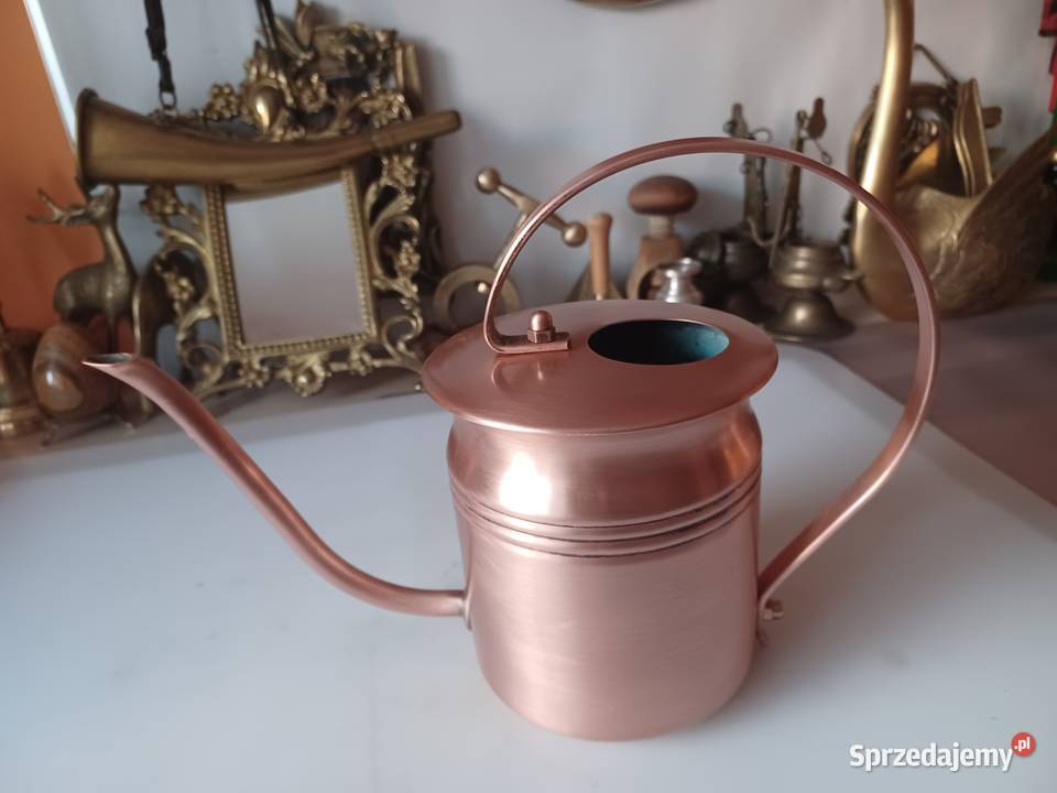 Piękna duża konewka miedziana Dekoracje i ozdoby Poznań sprzedam