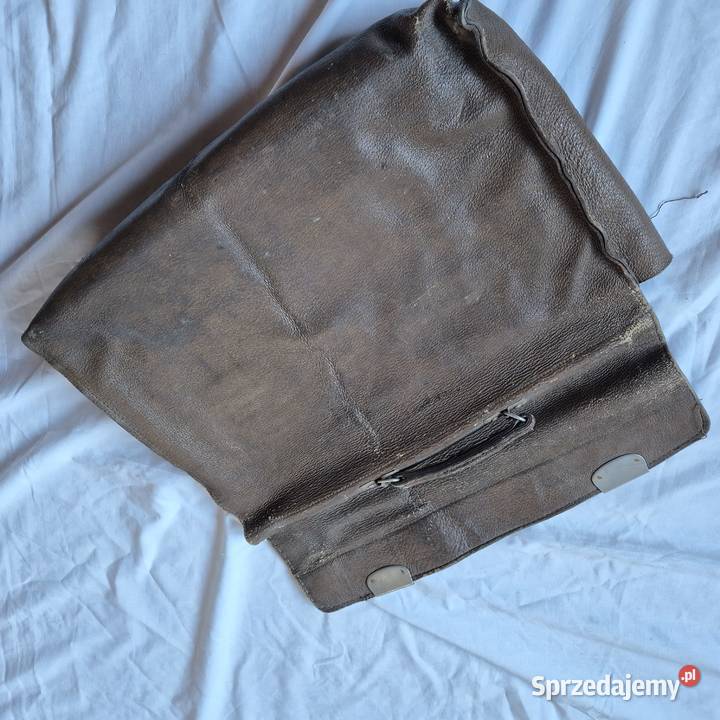 Stara teczka skórzana vintage prl