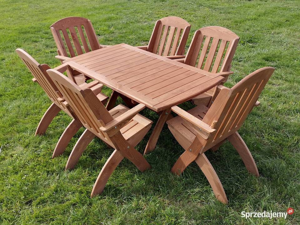 Komplet meble ogrodowe drewniane tarasowe Typ X Kalety