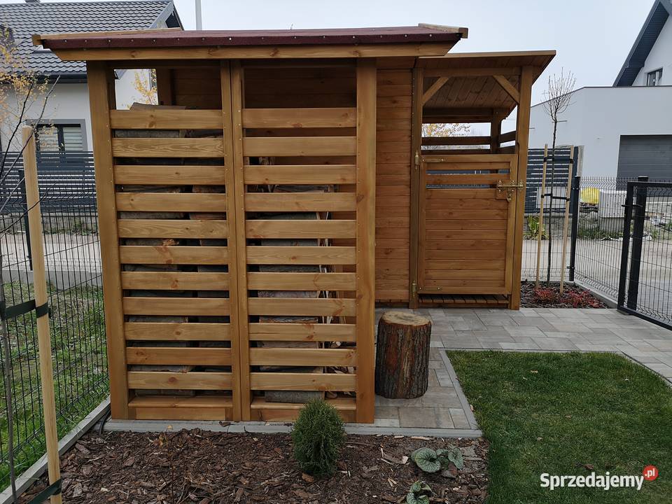 Drewutnia z domkiem narzędziowym domek ogrodowy śląskie Kalety