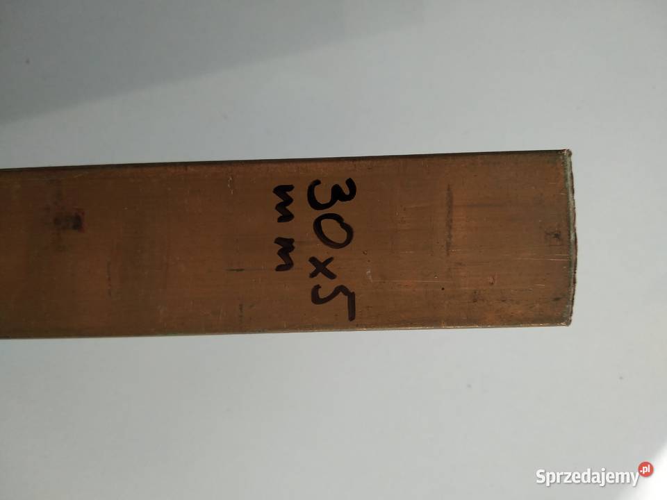 Płaskownik miedziany Cu 30 x 5 mm długość 2000 mazowieckie Otwock