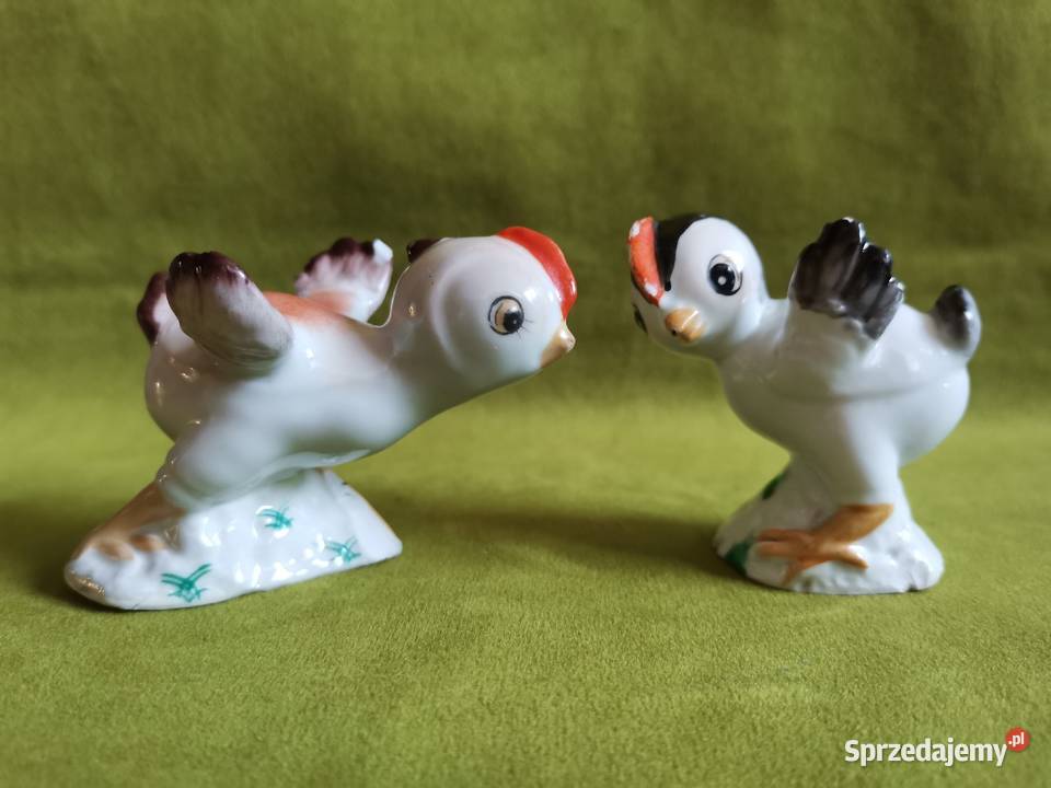 Stare figurki porcelanowe Kurczak 2 sztuki śląskie Katowice sprzedam