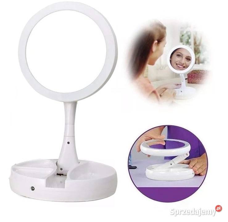 Lusterko kosmetyczne LED składane PODŚWIETLANE Warszawa sprzedam