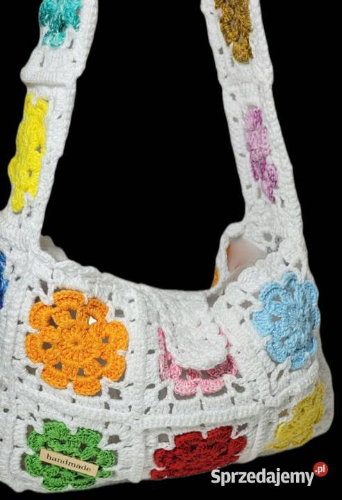 Torebka letnia plażowa ręcznie wykonana 28cm Krzywaczka