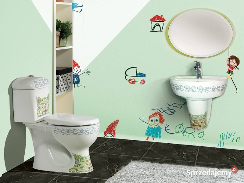 WC kompakt dzieci 56x32x61 odpływ pion poziom Szczecin