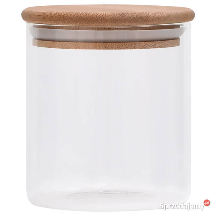Szklane słoje z bambusową pokrywką 6 600 ml Warszawa