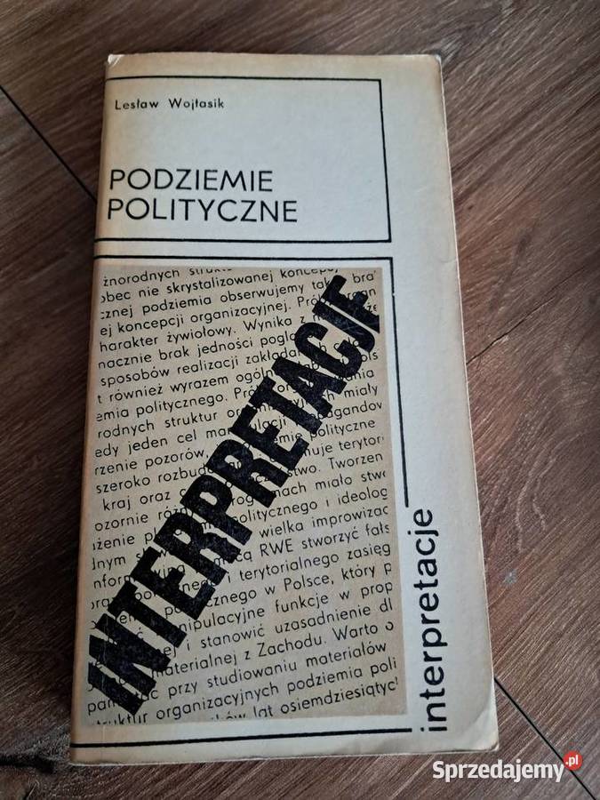 książka z 1983r podziemie polityczne LWojtasika