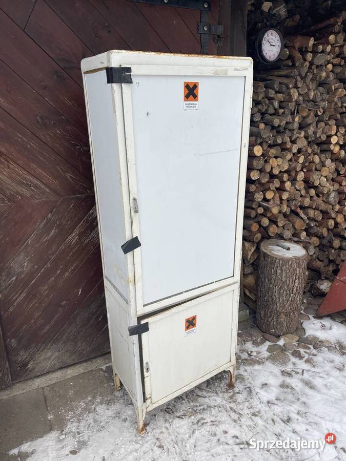 Kultowa Szafa Medyczna LOFT MetalSzkło Retro PRL Zabłudów