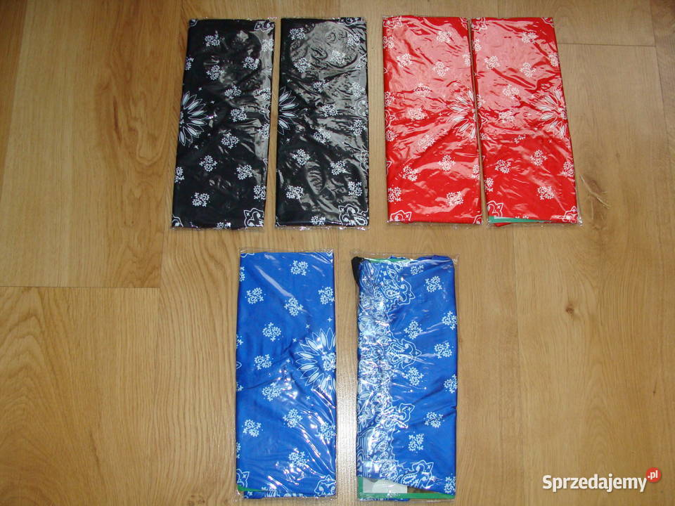 NOWA Bandana chusta maska trzy kolory we wzorki Wieluń