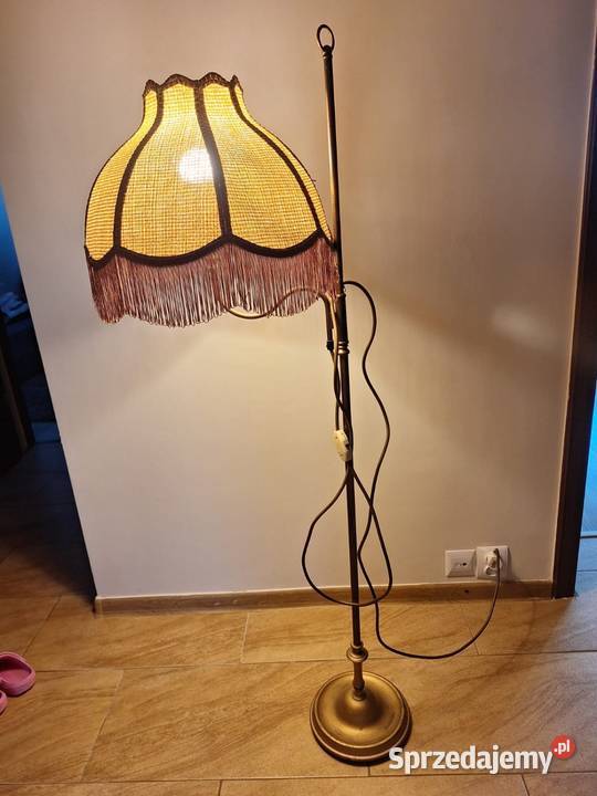 Stylowa lampa podłogowa retro vintage mosiądz Koszalin