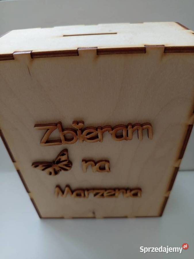 Skarbonka drewniana brązowy/beżowy mazowieckie