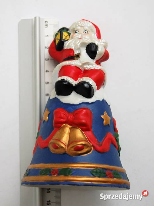Święty Mikołaj dzwonek malowana figurka Lublin