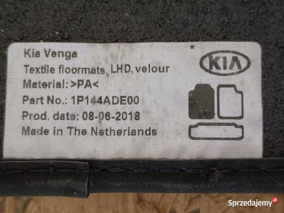 KIA VENGA dywaniki welurowe 1P144ADE00 Pozostałe Pleszew