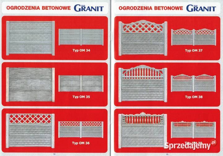 Ogrodzenia betonowe formy małopolskie