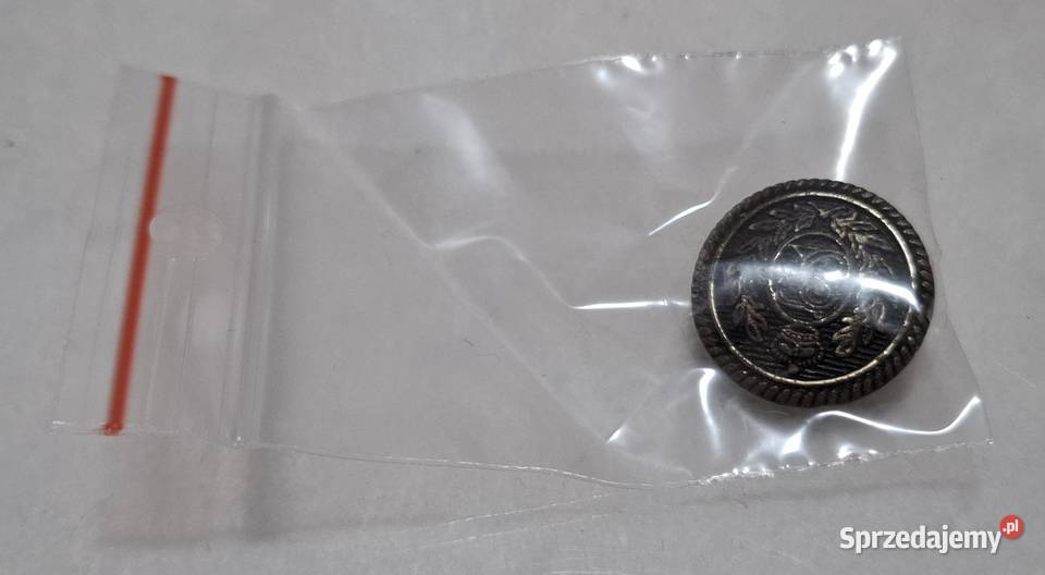 Guzik na stopce Herb liść laurowy korona 20x7mm Pozostałe Czeladź