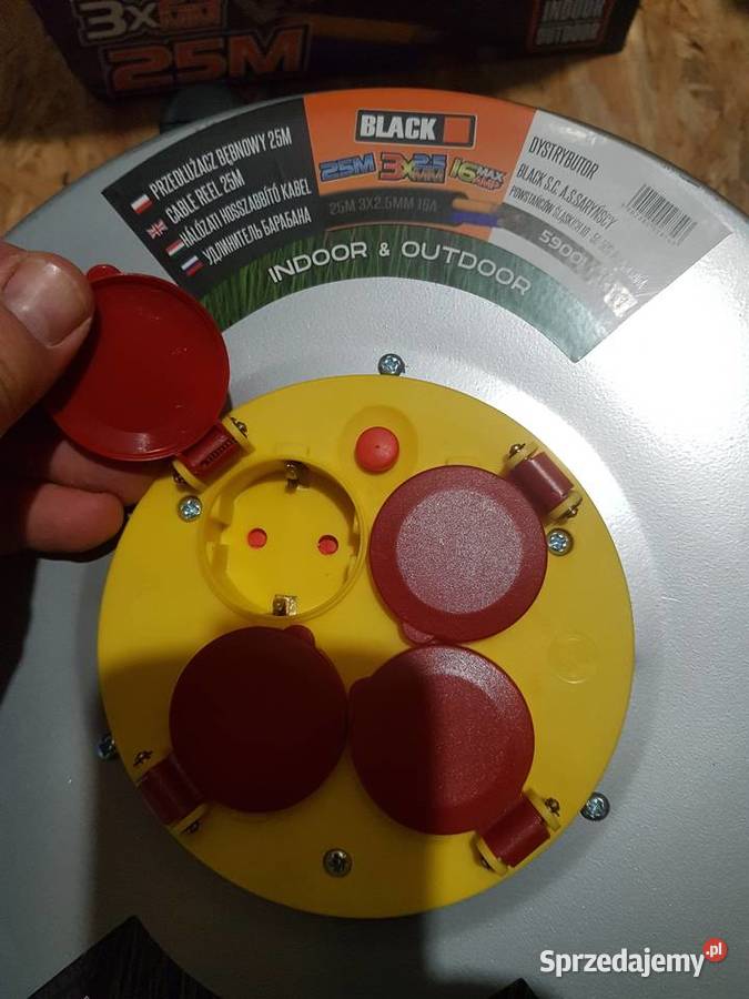 Przedłużacz bębnowy ogrodowy Black 25 m 4 gn Głogowa