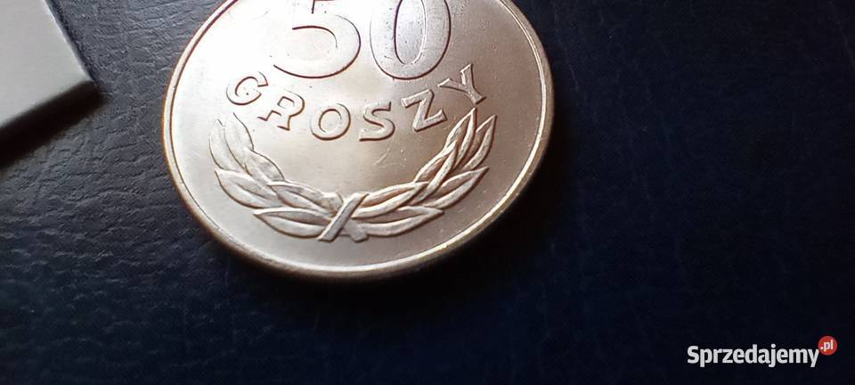 Stare monety 50 groszy 1975 PRL Polska Cudo Lesko