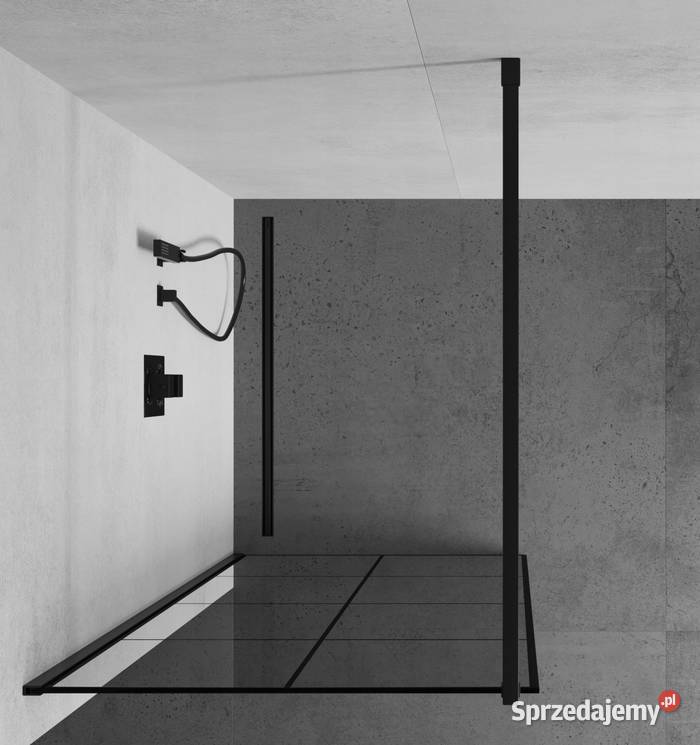 ŚCIANKA PRYSZNICOWA Czarna KRATKA Rozmiary 8 mm