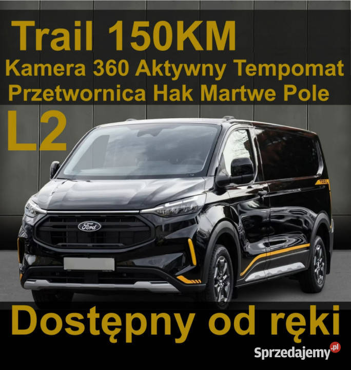Ford Transit Custom Trail L2 150 Kamera 360 Hak wspomaganie kierownicy Ford zachodniopomorskie