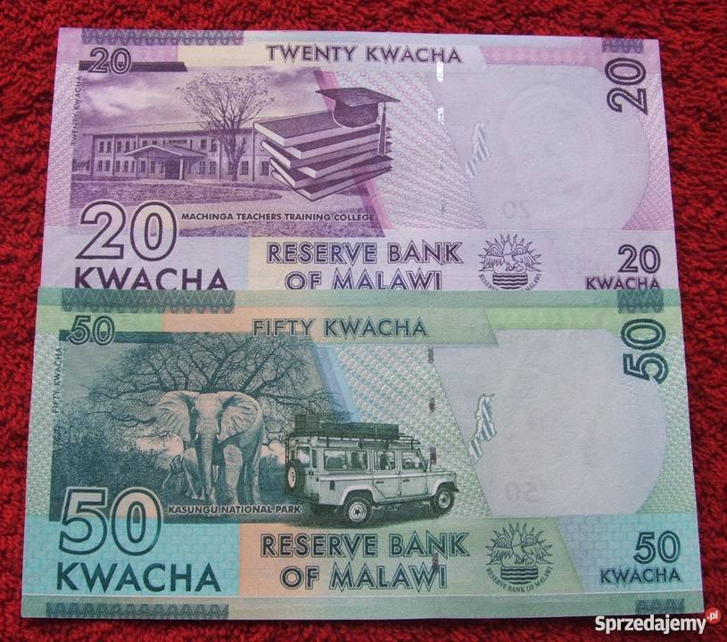 MALAWI Kolekcjonerskie Banknoty 2 sztuki UNC Katowice